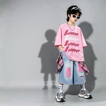 【兒童演出服】 兒童街舞套裝 女童爵士舞服裝 男童嘻哈套裝 兒童嘻哈服裝 兒童街舞服裝 少兒爵士舞服裝 兒童演出服裝
