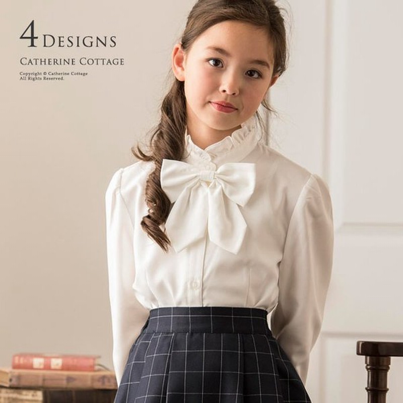 ブラウス 子供服 卒業式 小学校 女子 入学式 フォーマル長袖白ブラウス 女の子 Takキャサリンコテージ 通販 Lineポイント最大0 5 Get Lineショッピング