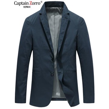 佐羅船長 2023新品春季男士商務休閑小西服薄款修身帥氣西裝外套