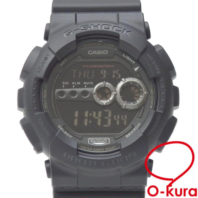 カシオ 腕時計 G-SHOCK メンズ クォーツ 樹脂 GD-100-1BJF 電池式 ジーショック Gショック デジタル 中古 未使用品 |  LINEショッピング