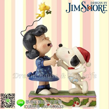 美國ENESCO精品 Jim Shore 愛木小灣 史努比 親一下 《 PEANUTS Snoopy 》 ★ 夢想家精品家飾 ★