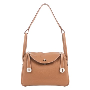 HERMES 銀釦 TC皮 Lindy 26m(金棕色) H073428CK 37