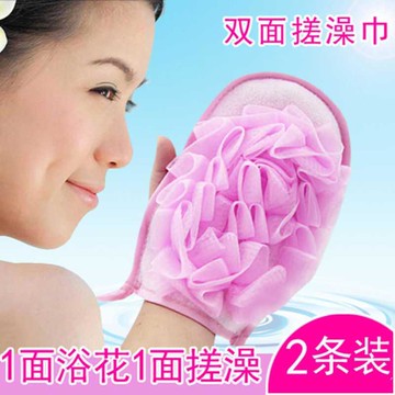 沐浴球浴花可愛少女柔軟【新品上市】韓國搓澡巾手套雙面成人浴花