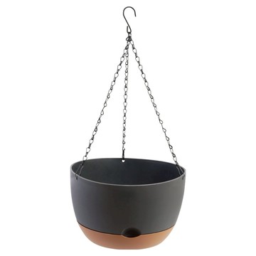 TRENY 簡約雙色吊盆花盆 深灰 29 x 16.5cm  1個  深灰色