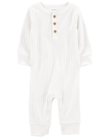 Baby Long-Sleeve Cotton Jumpsuit