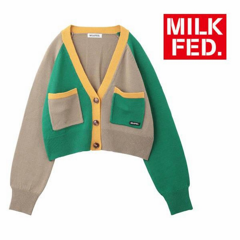 高評価のクリスマスプレゼント カーディガン ミルクフェド MILKFED PANELED KNIT CARDIGAN トップス