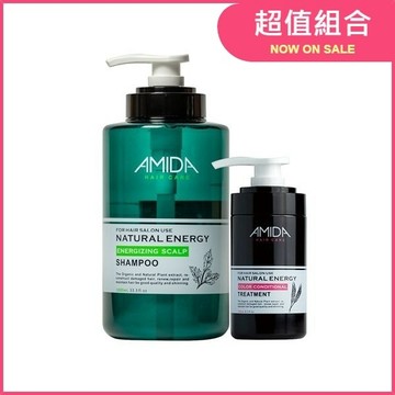 Amida 蜜拉 平衡去脂洗髮精1000ml+角質蛋白護髮素250ml 組合款【小三美日】D400256