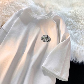 【M-5XL】100%純棉T恤 衣服 大尺碼男裝 日系男裝 短袖上衣 五分袖 圓領 短t 棉T 休閒 ins風 I6QG