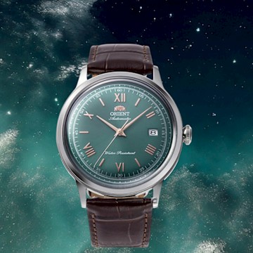 ORIENT 東方錶 Classic Bambino 復古機械腕錶-40.5mm綠 RA-AC0023E