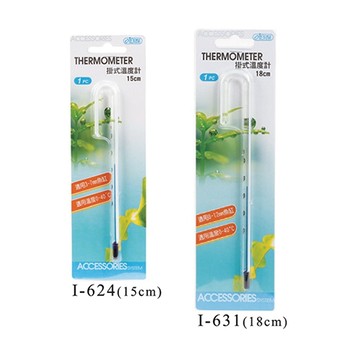 P老闆水族~ISTA伊士達 - 掛式溫度計 I-624 15cm / I-631 18cm 魚缸 水族溫度計 玻璃溫度計