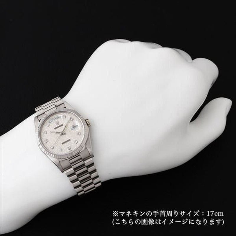 ロレックス デイデイト 10Pスクエアカットダイヤ 18239J シルバー彫り 