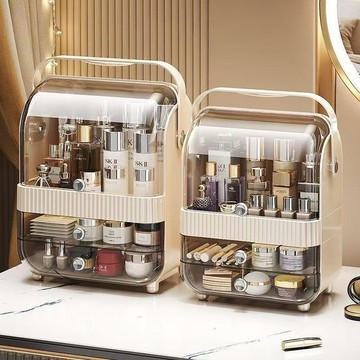 化妝品收納盒 桌面收納 文具收納盒 桌面梳妝臺家用大容量抽屜式置物架