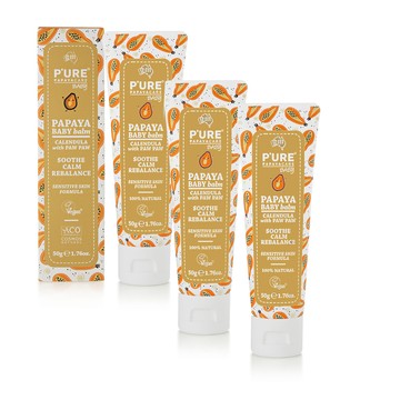 【澳洲 Pure Papayacare】木瓜嬰兒萬用軟膏含金盞花(3入組 50g/條)