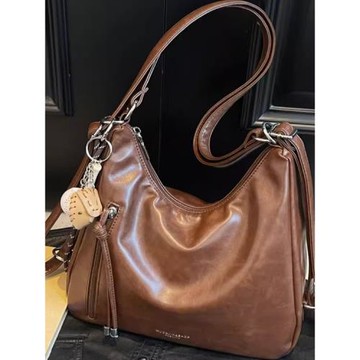 復古小眾高級感通勤包包女2026新款時尚百搭大容量雙肩單肩斜跨包