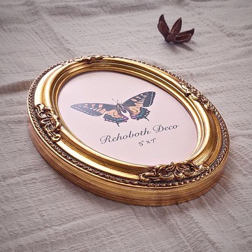 手工金箔5x7吋古典橢圓框【璀璨金 Trésor】