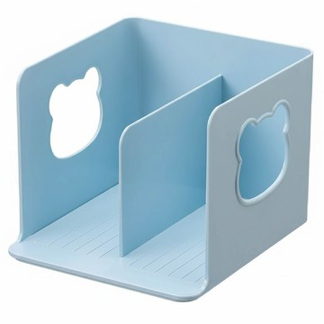 FAmILyLIFE 生活 可愛小熊雙槽兒童書架  20 x 18.5 x 15.5cm  藍色