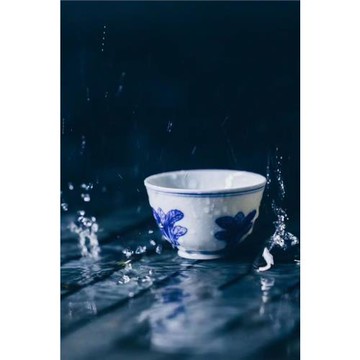 東門茶事【學古】青花百財杯 中式小茶杯客杯40cc 6枚一套禮盒