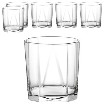 Ocean Glass 金字塔威士忌杯 330ml 透明  直徑83 x 83mm  1組