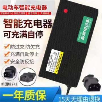 適用綠佳原裝電動車電瓶充電器36V12AH48V20AH60V30AH72V32AH