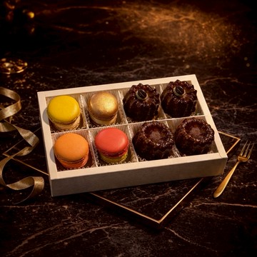 🚚快速出貨🚚 四方來財!【甜盒子Pâtisserie S.】波爾多典藏-白壓紋燙金禮盒+禮袋