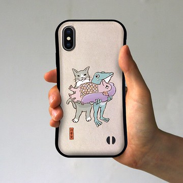 Grip iPhone 手機殼 Amabie 舊紙