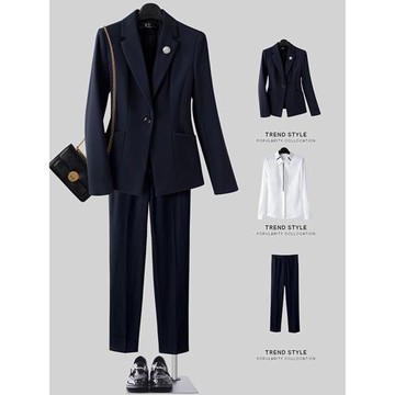 西裝套裝女時尚氣質女神范高端職業裝上班面試正裝西服前臺工作服