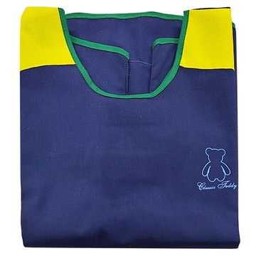 經典泰迪熊輕便圍兜-深藍色-12號  1件