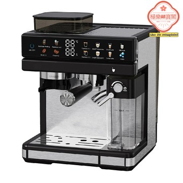 【雙萃定製】意式咖啡機 半自動咖啡機 家用咖啡機 研磨一體 奶泡機 冷熱雙用 可調濃度 金屬機身 咖啡愛好者首選