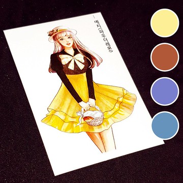 禮衣 (4色) 5 (honne market) 人物貼紙 女孩貼紙 浣熊