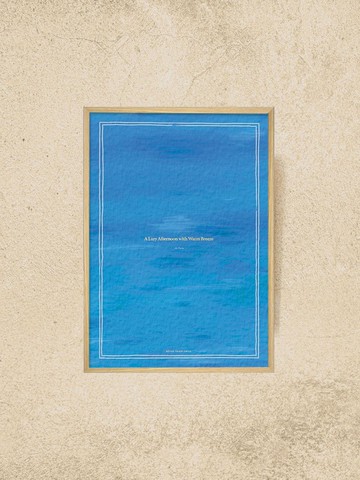 Delicate Brushstroke Seaside Art Print [Blue]