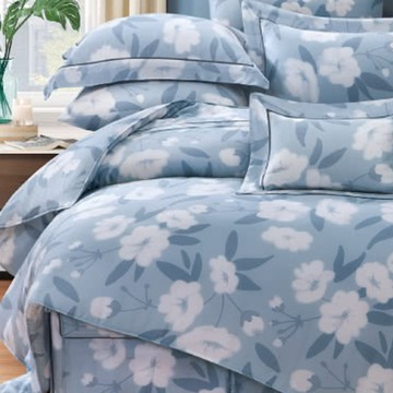 Grace Life 60支100%天絲兩用被床包組 - 雙人  床包 + 被套 + 枕套 x 2  佐伊 藍色