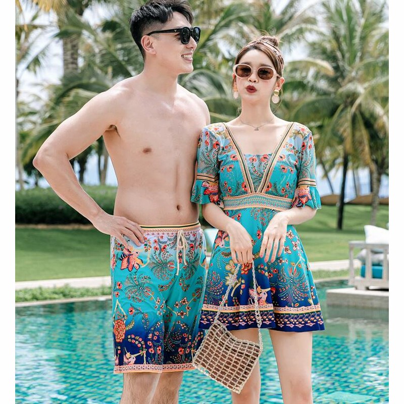 ペアルック カップル水着水着 超人気 メンズ レディース 花柄 お揃い水着 ビキニ サーフパンツ 通販 Lineポイント最大1 0 Get Lineショッピング