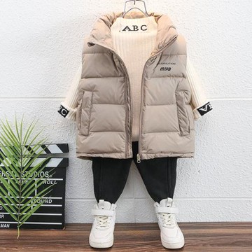 男童羽絨馬甲2025新款韓版洋氣寶寶保暖背心潮男孩兒童秋冬外套潮