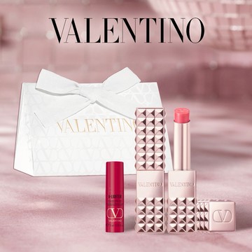 快速出貨⚡【VALENTINO】全新 高訂鉚釘潤唇膏 享妝前乳｜收禮者自選色號