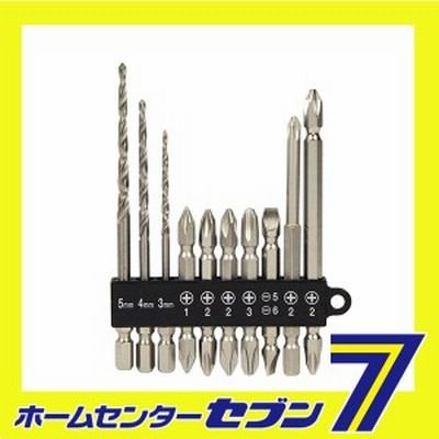 下穴ドリル&ビットセット BS-6 10PCS藤原産業 [先端工具 ドリルアクセサリ スクリュービット]