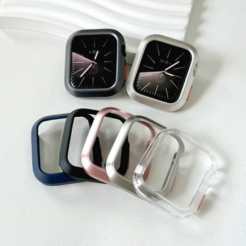 PC電鍍鎧甲  適用 Apple Watch S11 S10/S9  iwatch 全系列 防摔殼 44/45/46mm