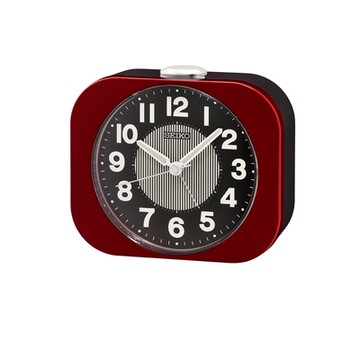 SEIKO 日本精工 嗶嗶聲 靜音 貪睡 燈光鬧鐘(QHE206R)紅/9.9X11.3cm