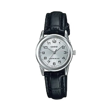 CASIO卡西歐 簡約皮革指針錶/LTP-V001L-7B