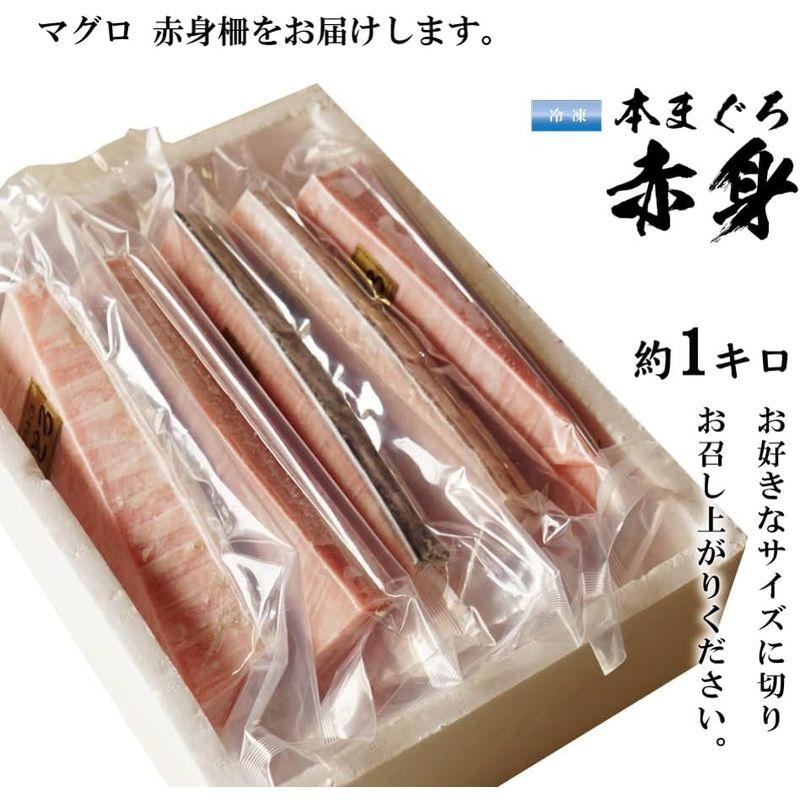 本マグロ マグロ赤身 刺身 約1キロ（4?6サク12〜13人前） 本まぐろ 赤身 生食用 サク マグロ刺身 赤身 特上本鮪