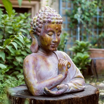 掬涵佛陀頭像半身像阿彌陀佛藥師佛如來釋迦牟尼摩尼花園別墅擺件