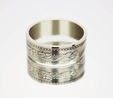 蒙古硬幣戒指 50 menge 1981 硬幣戒指男士硬幣戒指女士