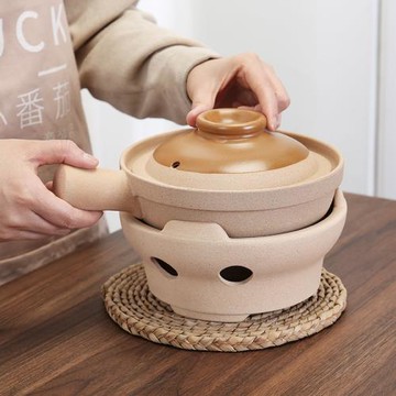土砂鍋老式酒精加熱底座干燒鍋電陶爐專用單柄保溫爐干燒不裂沙鍋