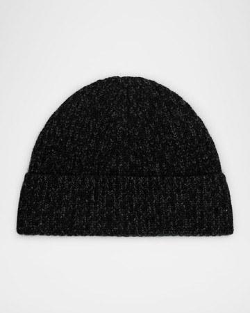 Men's Cashmere Rib Beanie Hat