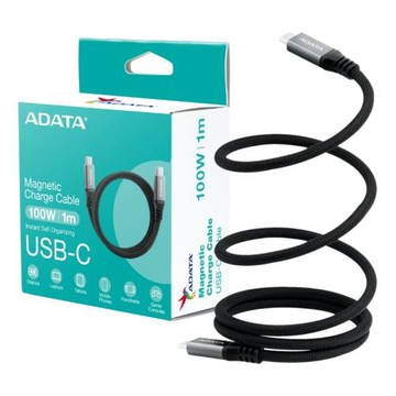 威剛 ADATA Type-C to C Magnetic Cable 100W 1M 磁吸 收納 編織 充電傳輸線