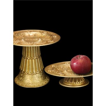 松吉倉 慧寶多用托盤高腳供盤黃銅曼扎 水果盤八吉祥佛堂桌面擺件