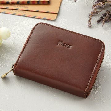 FOCUS經典原皮4卡拉鍊短夾/大零錢包(FTA2068)