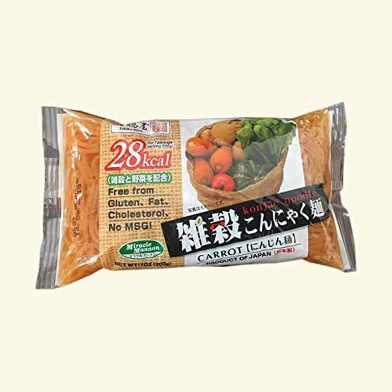 雑穀こんにゃく麺（にんじん麺）X5袋(グルテンフリー、低カロリー)