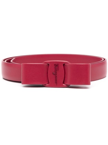 Ferragamo - Viva bow leather belt - women - Calf Leather - 90 - Pink