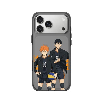 iPhone 17 Pro Max Clear (相機按鈕) 酷墨灰 - 排球少年 Haikyu!! - 日向翔陽 & 影山飛雄 01