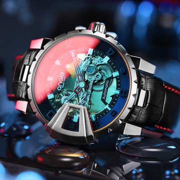 鵲橋非凡 皮帶款 炫彩錶鏡 精鋼色